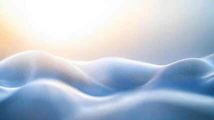 Fototapeta premium Abstract 3D rendered blue wavy surface