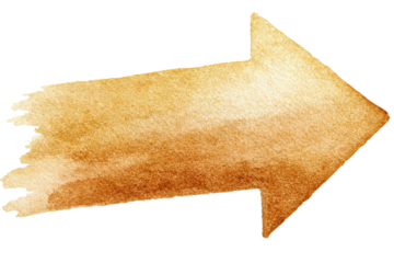 A brown arrow is drawn on a white background