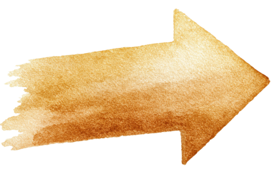 A brown arrow is drawn on a white background