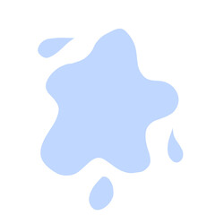 Sky blue splash doodle graphic illustration art