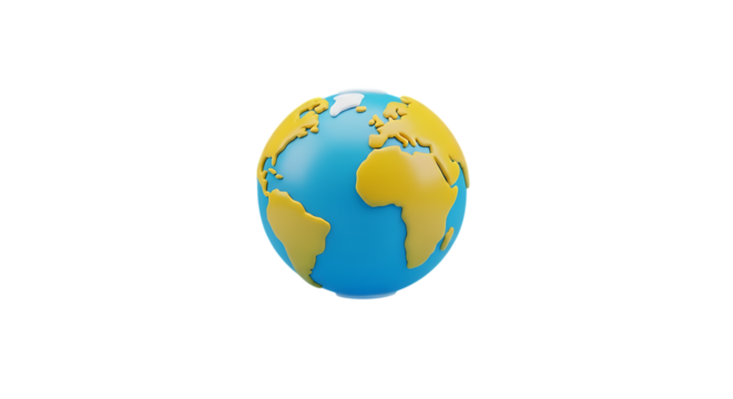 Explore our vibrant earth globe, ideal for travel themes, global business, environmental campaigns, and educational purposes, showcasing continents and oceans