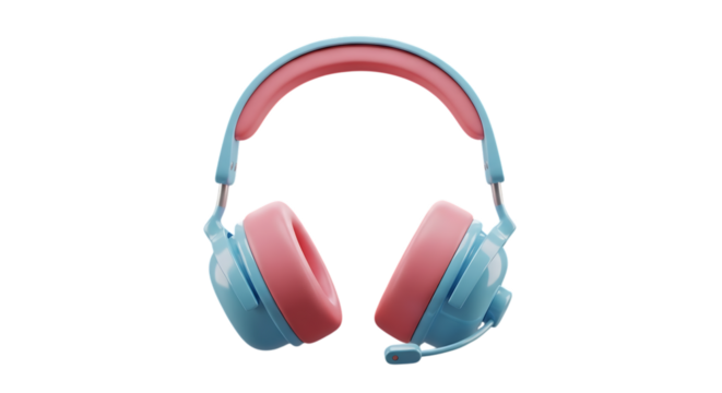 Stylish light blue gaming headset, perfect for immersive audio experiences, online gaming, and crystal-clear communication with its boom microphone