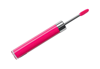 Bright pink tube applicator, angled tip