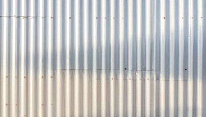 Corrugated Metal Wall with Vertical Ridges
