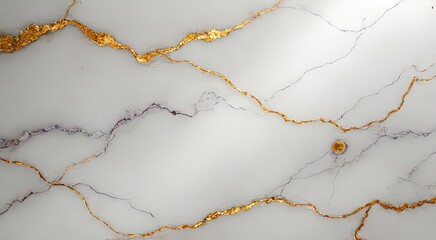 Elegant White Marble with Gold Veins and Smooth Texture Design