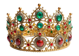 Kazakh saukele bridal crown isolated on white background