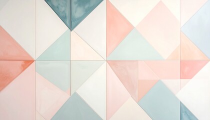 Pastel Geometric Tile Pattern