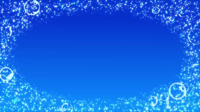 Sparkling Bubble Frame Animation: For Title Animation: water;particle animation 