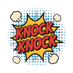 Knock Knock Transparent Comic Cartoon