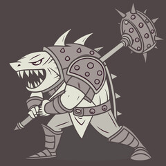Obraz premium angry cartoon zombie