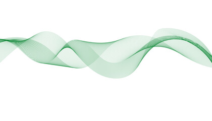 Green Abstract Wave Line Background Design