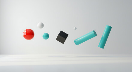 Minimal Abstract Geometry with Floating Shapes