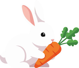 Rabbit Eating Carrot
