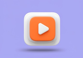 Play button icon with modern design and vibrant colors perfect for website and application interfaces promotion video clip launch