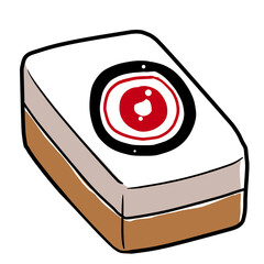 Simple and realistic mahjong tile illustration