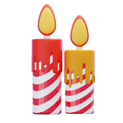 Christmas Candles 3D Icon