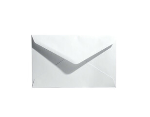 A close-up shot of a blank, white envelope, centered against a black backdrop