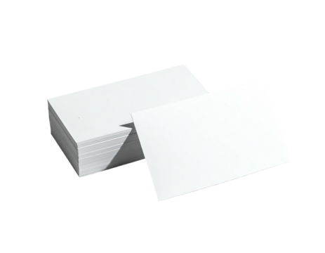 Stack of clean, white rectangles, one resting in front. Shadowed side visible