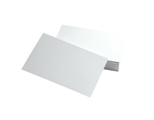 Clean stack of blank rectangular cards with one separate, all on a dark background