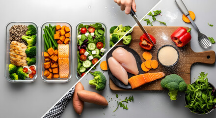 Effortlessly create nutritious weekly meal prep with vibrant fresh ingredients and ready-to-eat healthy dishes