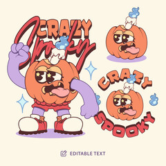 Crazy Spooky Vintage Cartoon Halloween