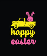 happy easter bunny special typography t-shirt design