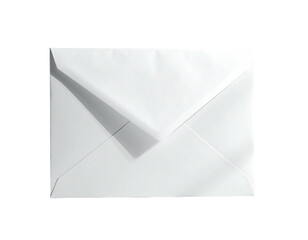 Overhead shot of a white envelope, with angled creases and a shadow cast