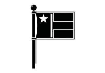 Fototapeta premium Illustration of the flag of the republic of texas, a historical symbol of texan independence identity
