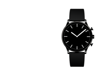 Sleek minimalist black smartwatch, perfect for modern lifestyle and fitness tracking applications, a stylish tech accessory, with customizable display