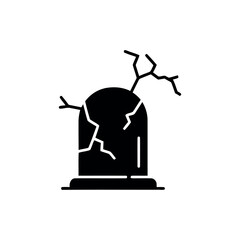 Tombstone Icon - Spooky Halloween Gravestone Vector Design