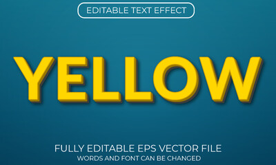 Yellow editable text effect