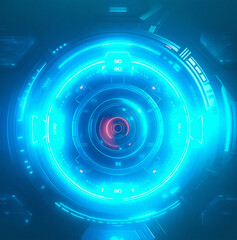 Blue Neon Interface