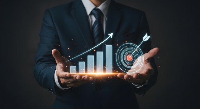Business Growth and Target Achievement Concept