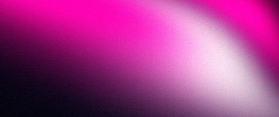 Grain noise textured white black pink gradient background with abstract wave, vibrant retro poster design for banner copy space