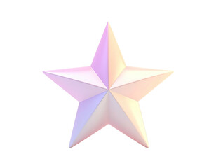3D rendered five-pointed star with subtle color gradient on black background