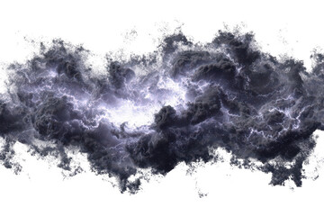 Abstract Grey Cloud with Sparkles on Transparent Background Realistic Smoke Effect Stormy Weather Graphic Design Element Magical Dark Fog Creative Composition Ethereal Vapor Illustration Fantasy