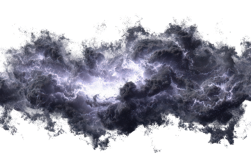 Abstract Grey Cloud with Sparkles on Transparent Background Realistic Smoke Effect Stormy Weather Graphic Design Element Magical Dark Fog Creative Composition Ethereal Vapor Illustration Fantasy