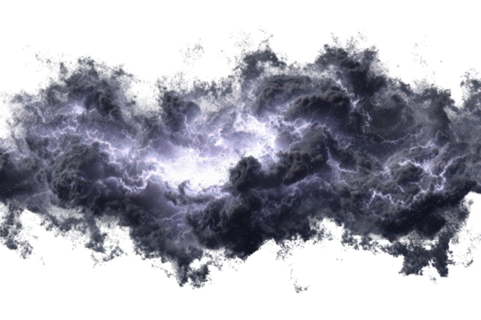 Abstract Grey Cloud with Sparkles on Transparent Background Realistic Smoke Effect Stormy Weather Graphic Design Element Magical Dark Fog Creative Composition Ethereal Vapor Illustration Fantasy