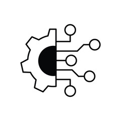 Deep Learning  Black Solid Glyph Icon