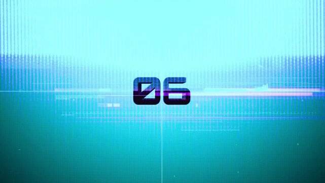 Dynamic countdown timer with futuristic digital effects for game shows and streaming videosDynamic countdown timer with futuristic digital effects for game shows and streaming videos
