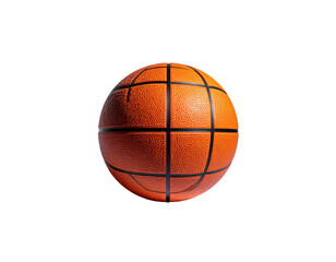Fototapeta premium A standard orange sphere, used for a sport, floats in the center against black
