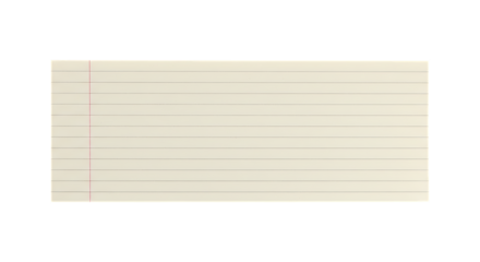 Notebook lined paper nameplate blank isolated transparent