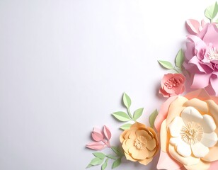 Delicate Paper Flowers Arrangement.