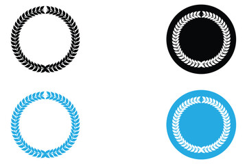 laurel wreath victory frame, laurel wreath vector award icon branches with leaves vector, silhouette illustration