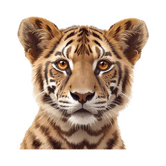 white tiger isolated on white