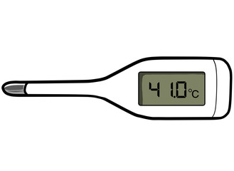Simple and realistic thermometer illustration