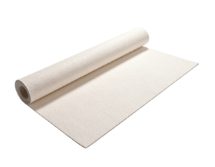 Rolled-up textured mat on a dark background; partial unrolling reveals surface