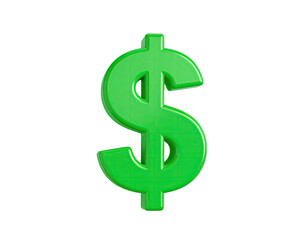 Obraz premium Vibrant, green dollar sign isolated against a black background, glowing