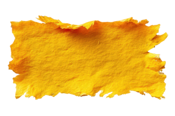 Vibrant Golden Textured Rectangular Brush Stroke with Transparent Background and Rough Edges Glittering Gold Paint Applied with Bold Strokes and Luminous Effect Decorative Element