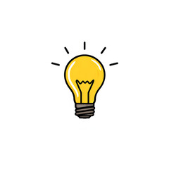 Light bulb icon isolated creative idea design innovation startup illustration business and inspiration visuals